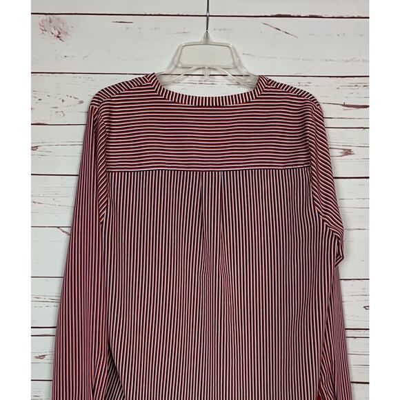 Cabi Women's XL Extra Large Franklin Red White Blue Striped Top Blouse #5335 - Picture 9 of 12